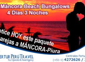 Viaje a Máncora Beach Bungalows: 4 Días 3 Noches En Pareja