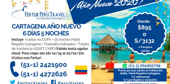 Paquete Año Nuevo en Cartagena 2020: Hotel y Vuelos COPA